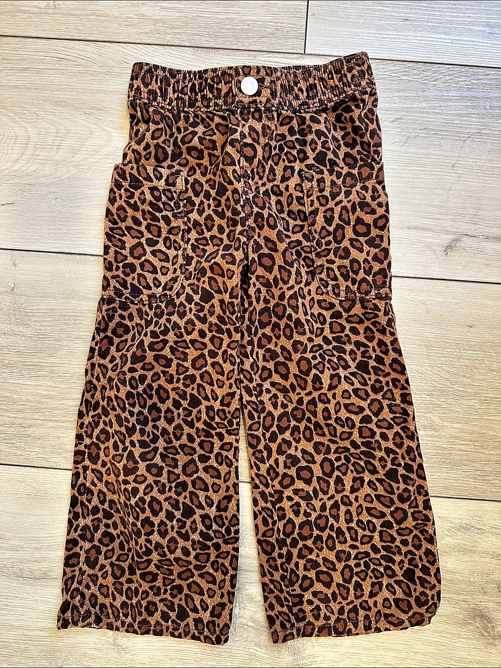 Old Navy Wide Leg Leopard Print Pants Size 4T